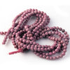Rhodonite 6mm smooth round beads. Vintage A quality 1980s. 16 in. strand.