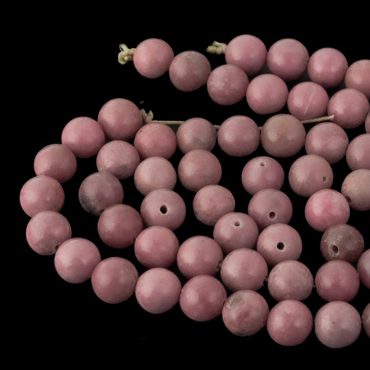 8mm vintage natural Rhodonite beads . Package of 26.  b4-rho430