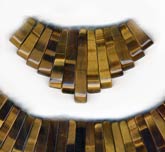 Vintage Tiger Eye Fan 13 pcs from 14-30mm. b4-tig322