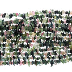 Vintage natural Tourmaline chip bead strand, 5-9mm. 12 inch strand.  b4-tou081