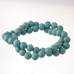 Old stock natural AA quality Hubei turquoise, 7.5-8mm smooth round beads. Pkg8.