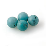Old stock natural AA quality smooth round Hubei turquoise beads. 6.4mm. 8 inch strand.  b4-tur474