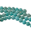 Old stock natural AA quality Hubei turquoise, 6.5-7mm smooth round beads. Pkg10. 
