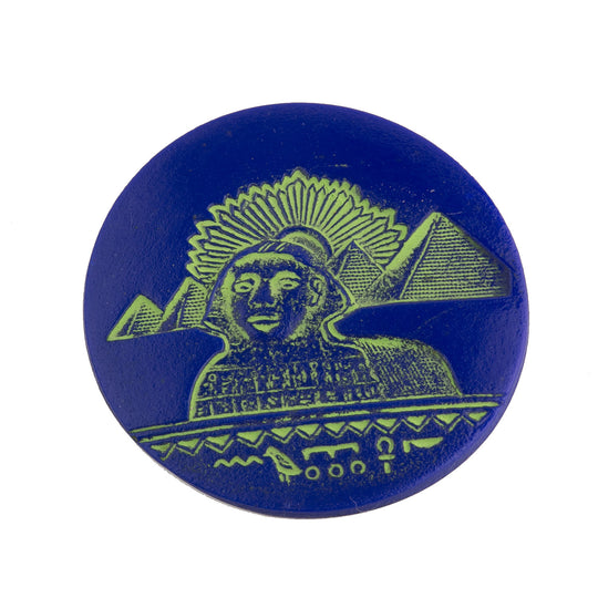 Egyptian Revival Cabochon with Sphinx.  34mm.  pcs. 1.  B5-0264
