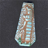 Egyptian revival pressed glass pendant stone Pkg of 1. 