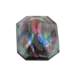 Stunning rainbow foiled domed octagonal stone. 33x24mm 1 piece.