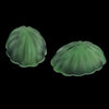 Vintage fluted matte givre glass oval cabochon. 18x13mm. Pkg. of 2.