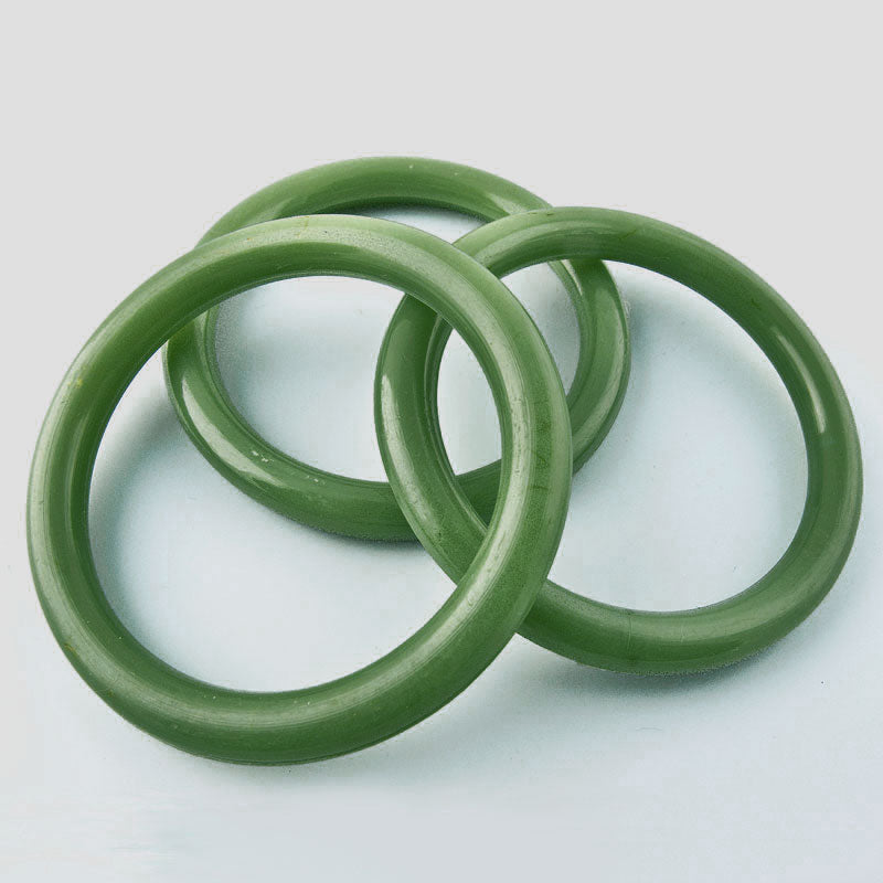 1960s vintage green Lucite rings 48mm pkg of 2