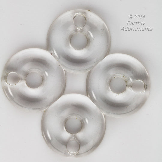 b6-219- Four lucite ring pendant. 46x46. Package of 2.