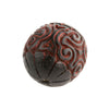 Very rare old Chinese deep carved black and red cinnabar genuine lacquer beads 30mm.