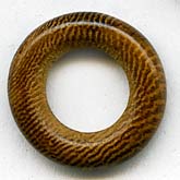 Vintage palmwood rings, 21mm outer diameter, pkg of 6