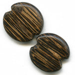 Vintage Flat Palmwood Disks. 19x4mm. Pkg of 10. 