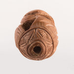 Fruit Pit Hedaio Bead, Rare Carved. Chinese. Pkg 1. b7-wo339