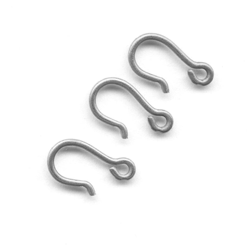 Vintage silver plated solid brass necklace hooks. 16x8mm. Package of 10. 