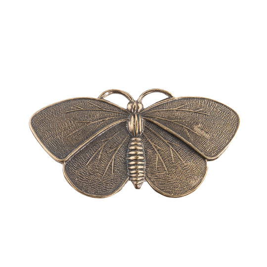 Oxidized brass moth pendant. 52mm wingspan Pkg. of 1. b9-0546(e)