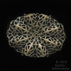 Oxidized brass stamped filigree pendant . 60x45mm Pkg. of 1. 