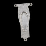 Victorian style sterling silver plated connector lavalier pendant. 35mm. Pkg. 1.