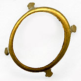 b9-0899-Brass 4-prong bezel setting for 12x10mm cabochon. Pkg. of 8