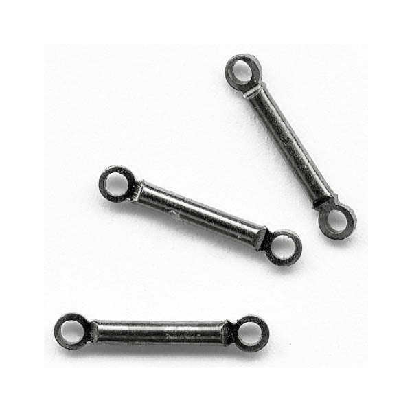 Vintage silver plated brass bar links. 14mm. Pkg of 25. 
