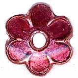 Enamel 8mm bead caps. Pkg. of 4. 