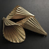 Corrugated large brass cone. 40x20mm 2 pieces. 