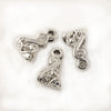 Sterling silver plated brass filigree bail. 13x8mm. Sold individually.
