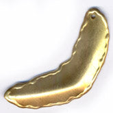 b9-0652-Vintage brass peapod. 45mm Pkg. of 5