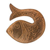 Vintage brass fish stamping. No hole. Flat back. 48mm. 1 pc. b9-0655
