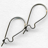 Stainless steel kidney shape ear wires. 12 Pairs (24).