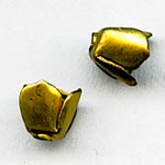 Vintage brass 4 petal adjustable bead cap for a 5-8mm bead. Pkg. of 10