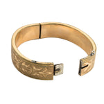 Victorian gold-washed engraved Greek revival bangle