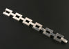 Vintage Mexican sterling silver modernist hollow link bracelet