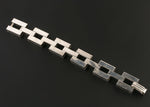 Vintage Mexican sterling silver modernist hollow link bracelet