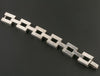 Vintage Mexican sterling silver modernist hollow link bracelet