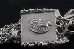 Antique 19th Century Dutch silver bracelet with charms. Hallmarked.