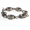 Sterling silver contemporary artisan hand made link bracelet
