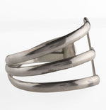 Signed sterling silver modernist Robert Nilsson twist cuff bracelet