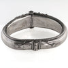 Antique South India sterling silver hinged bangle bracelet.