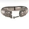 Antique South India sterling silver hinged bangle bracelet.