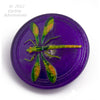 Czech molded glass Dragonfly button 30mm, sold individually. 