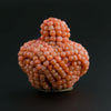 Chinese Qing Dynasty Mandarin Court woven coral hat finial button.