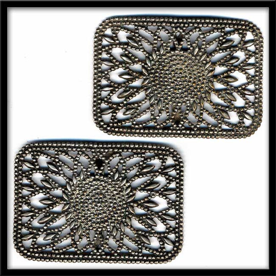 Victorian White Metal Buckles, matched pair. j-buvc542cn