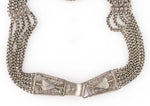 Silver 5-stand chain belt and buckle, Kerala, South India. 30 inches