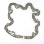 Silver 5-stand chain belt and buckle, Kerala, South India. 30 inches