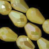 Vintage faceted AB teardrop, Germany. 10x8mm. Pkg of 4. 