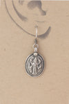 Vintage sterling silver Hindu goddess Kali amulet earrings