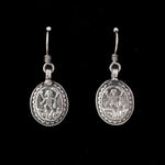 Vintage sterling silver Hindu goddess Kali amulet earrings