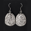Vintage sterling silver Hindu god Ganesh amulet earrings
