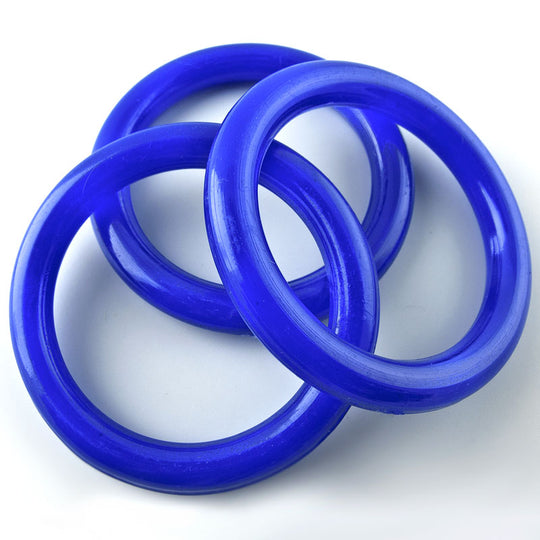 b6-188-1960s vintage blue Lucite rings 38mm pkg of 2