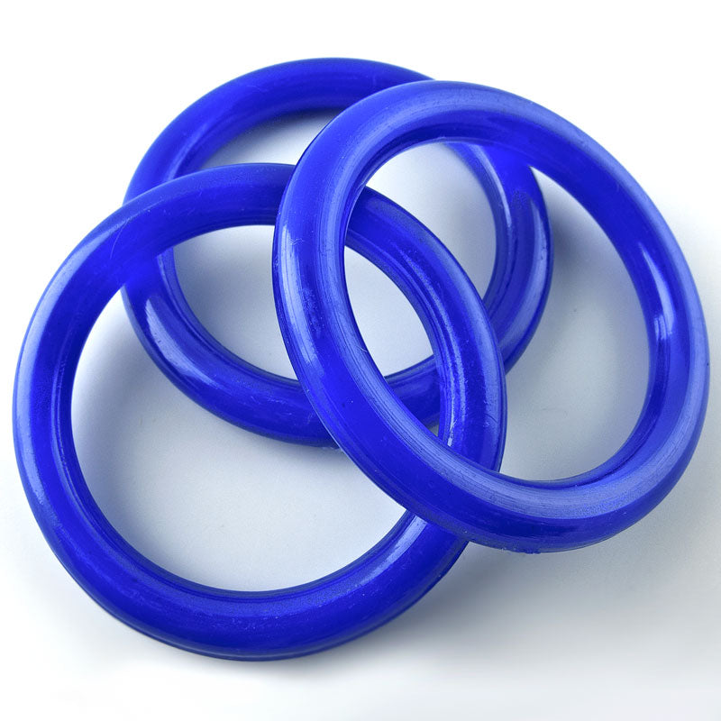 1960s vintage blue Lucite rings 38mm pkg of 2